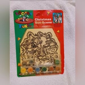 Vintage Looney tunes paint by numbers Christmas sun scene